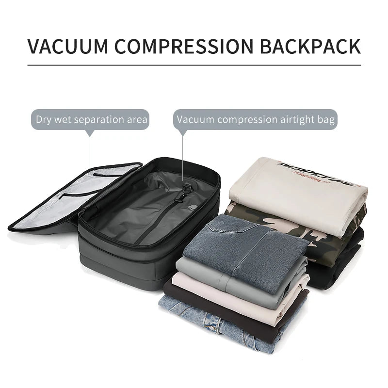 Vacuum Compression Backpack, vacuum compression compartment